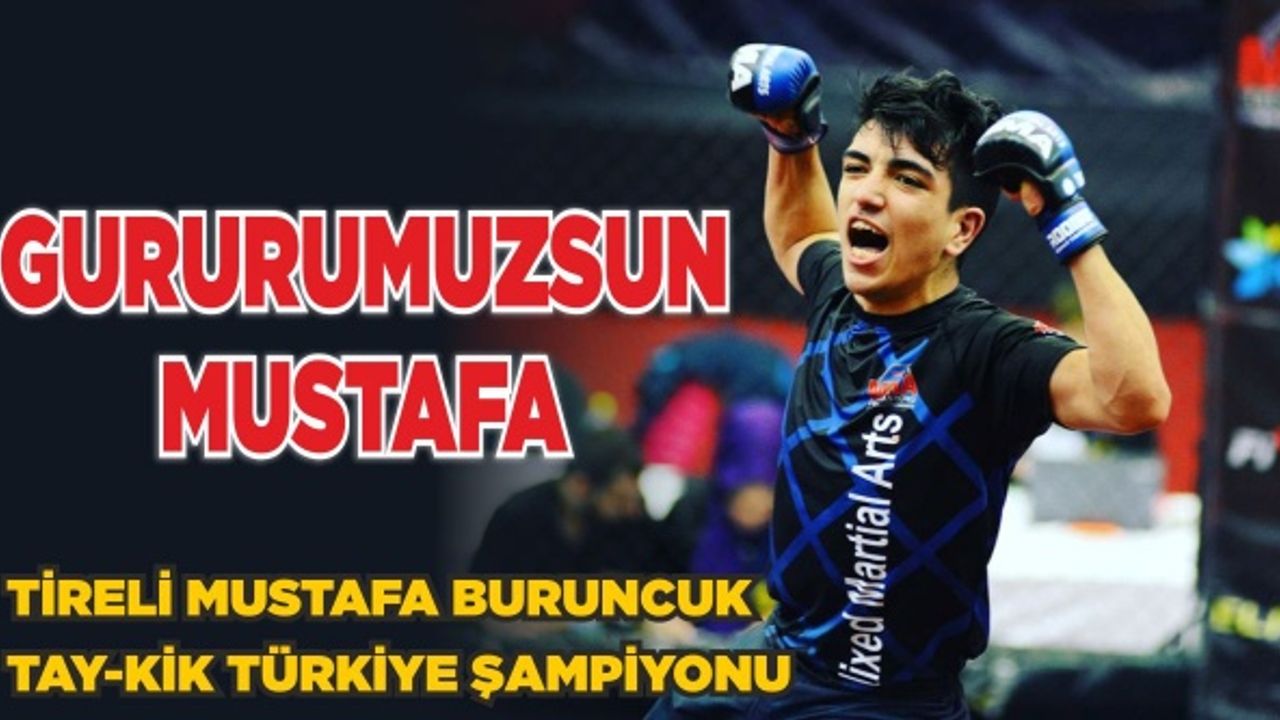 Mustafa Buruncuk, Türkiye Şampiyonu olarak Tire’nin gururu oldu.