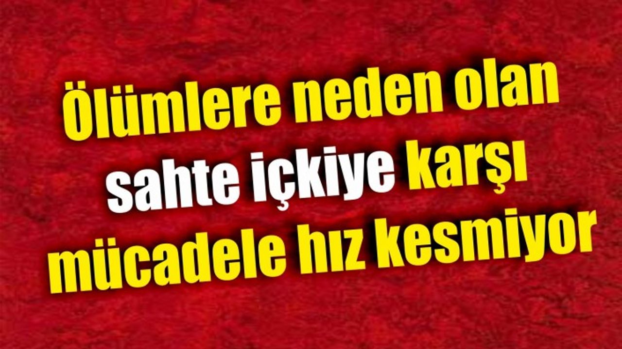 Ölümlere neden olan sahte içkiye karşı mücadele hız kesmiyor