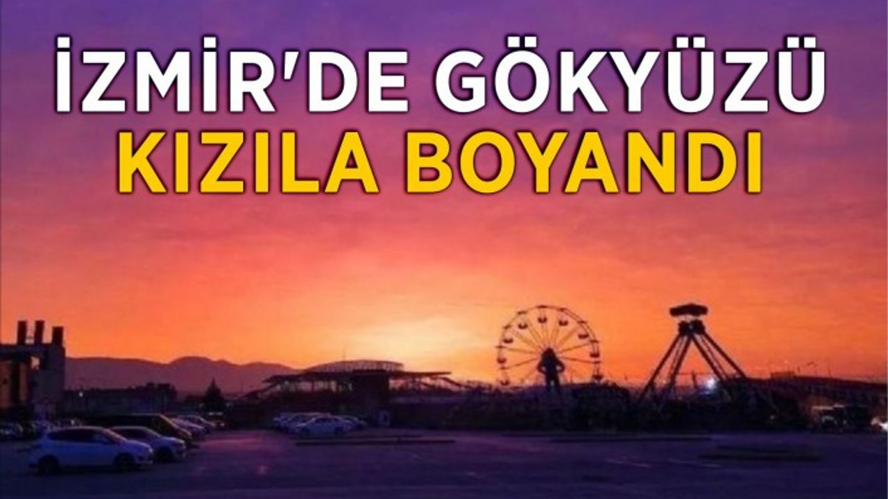 İzmirliler güne kızıl gökyüzü ile başladı