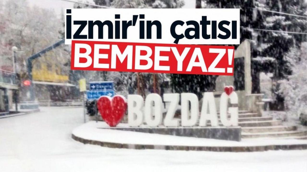 Ödemiş Bozdağ’da kar yağışı etkili oldu.