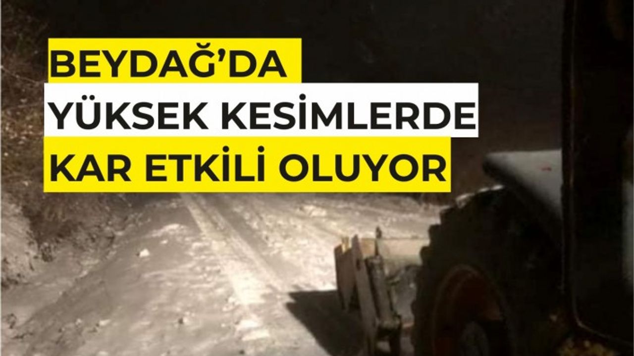 Beydağ'da kar şiddetini artırıyor