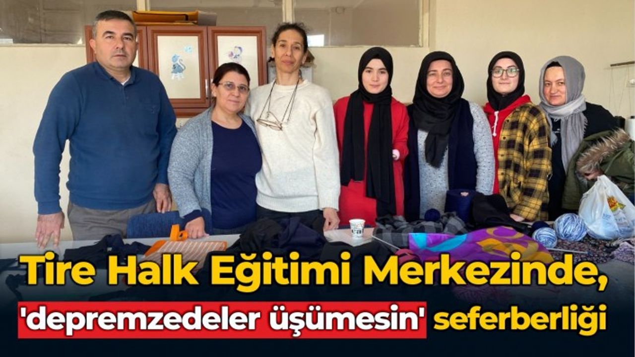 Halk Eğitim Merkezi depremzedeler için kıyafet dikiyor
