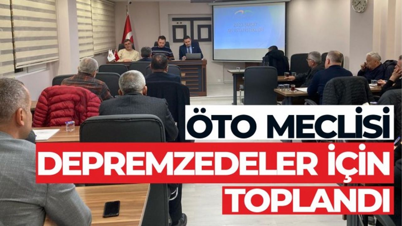 ÖDEMİŞ TİCARET ODASI MECLİSİ OLAĞANÜSTÜ TOPLANDI