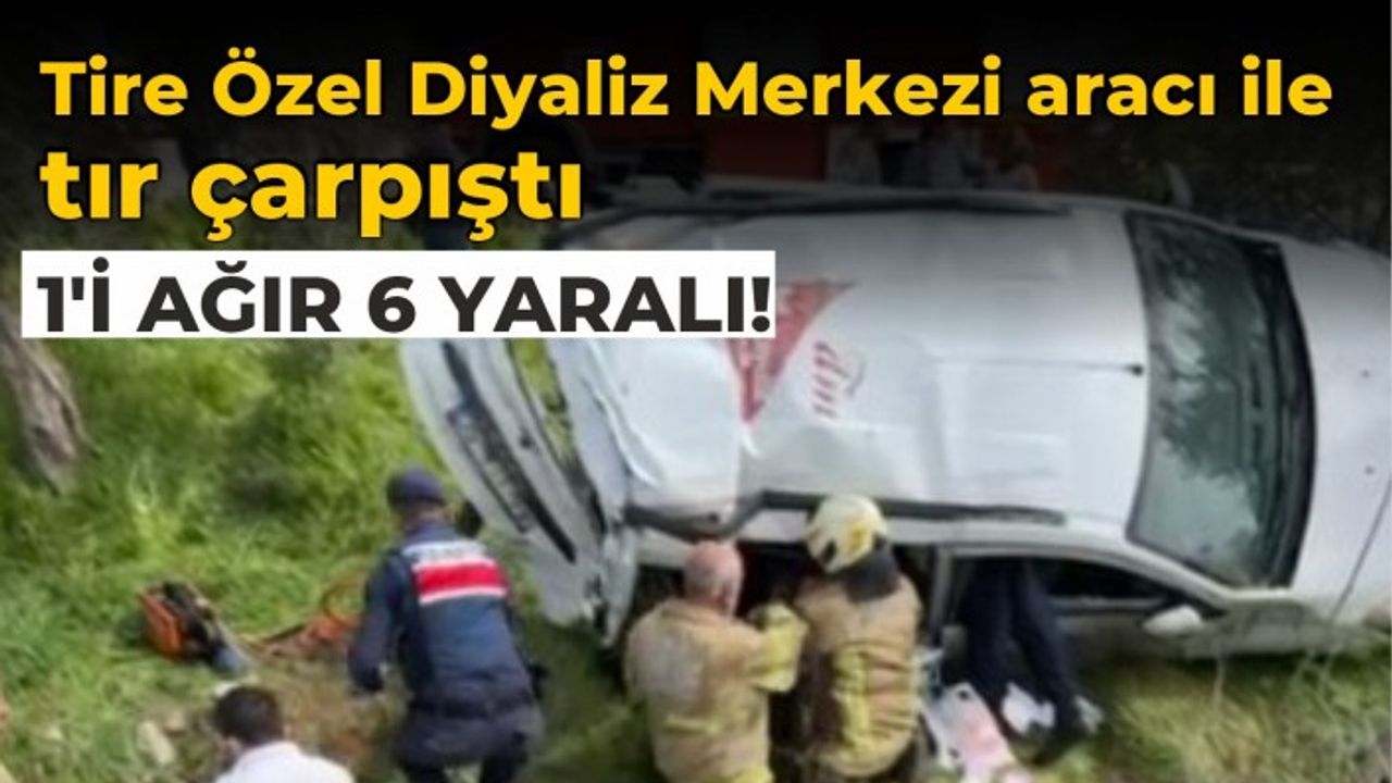 Bayındır’da tır ile çarpışan hafif ticari araçtaki 6 kişi yaralandı