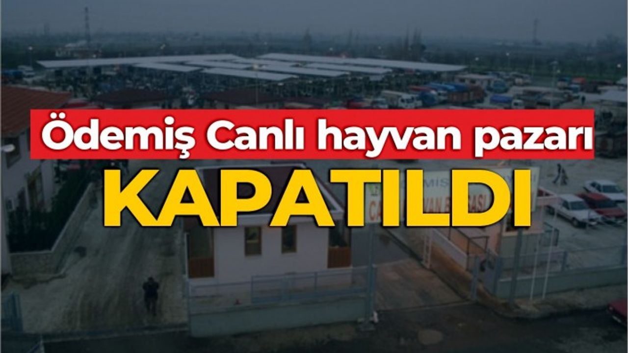 Ödemiş Canlı Hayvan Pazarı ikinci emre kadar kapatıldı