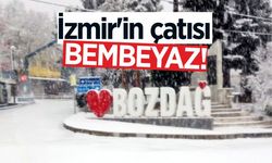 Ödemiş Bozdağ’da kar yağışı etkili oldu.