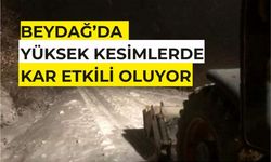 Beydağ'da kar şiddetini artırıyor