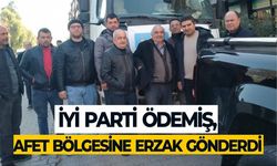 İYİ Parti Ödemiş İlçe Başkanlığı afet bölgesine 1 tır erzak gönderdi.
