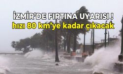 İzmir'e fırtına  geliyor .