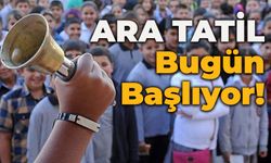 Okullarda İkinci ara tatil bugün başlıyor