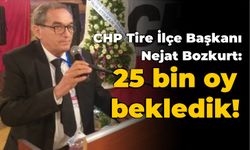 CHP Tire İlçe Başkanı Bozkurt: 25 bin oy bekledik!