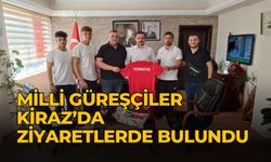 Milli Güreşçiler Kiraz’da ziyaretlerde bulundu