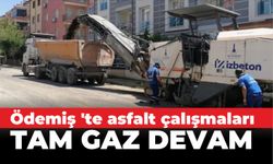 Ödemiş 'te asfalt çalışmaları tam gaz devam