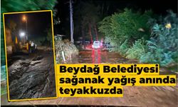 Beydağ Belediyesi sağanak yağış anında teyakkuzda