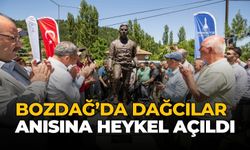 BOZDAĞ’DA DAĞCILAR ANISINA HEYKEL AÇILDI