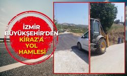 İZMİR BÜYÜKŞEHİR'DEN KİRAZ 'A YOL HAMLESİ  