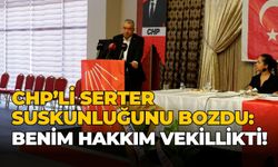 CHP’li Serter suskunluğunu bozdu: Benim hakkım vekillikti!