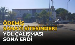 ÖDEMİŞ SANAYİ SİTESİNDEKİ YOL ÇALIŞMASI SONA ERDİ  