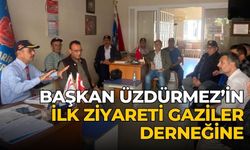 BAŞKAN ÜZDÜRMEZ’İN İLK ZİYARETİ GAZİLER DERNEĞİNE