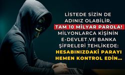 Listede sizin de adınız olabilir, tam 10 milyar parola! Milyonlarca kişinin e-Devlet ve banka şifreleri tehlikede