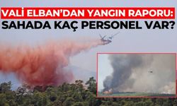 Vali Elban’dan yangın raporu: Sahada kaç personel var?