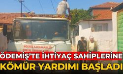 ÖDEMİŞ’TE İHTİYAÇ SAHİPLERİNE KÖMÜR YARDIMI BAŞLADI