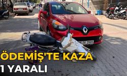 ÖDEMİŞ'TE KAZA 1 YARALI