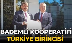 BADEMLİ KOOPERATİFİ TÜRKİYE BİRİNCİSİ