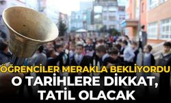 Öğrenciler merakla bekliyordu O tarihlere dikkat, tatil olacak