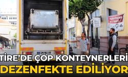 Tire’de Çöp Konteynerleri Dezenfekte Ediliyor