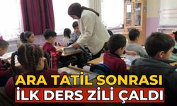 Ara tatil sonrası ilk ders zili çaldı