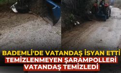 Bademli'de Vatandaş İsyan etti Temizlenmeyen Şarampolleri vatandaş temizledi