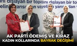 AK PARTİ ÖDEMİŞ VE KİRAZ KADIN KOLLARINDA BAYRAK DEĞİŞİMİ