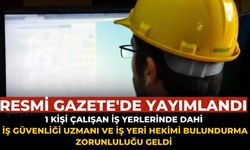 Resmi Gazete'de yayımlandı