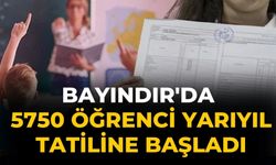 Bayındır'da 5750 Öğrenci Yarıyıl Tatiline Başladı