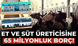 Et ve süt üreticisine 65 milyonluk borç!