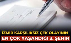 İzmir karşılıksız çek olayının en çok yaşandığı 3. şehir