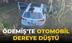 Ödemiş'te Otomobil Dereye Düştü