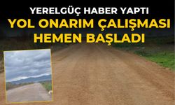 YERELGÜÇ HABER YAPTI YOL ONARIM ÇALIŞMASI HEMEN BAŞLADI