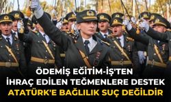 Ödemiş Eğitim-İş'ten ihraç edilen Teğmenlere Destek Atatürk'e Bağlılık Suç Değildir