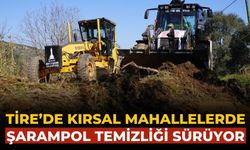 Tire’de kırsal mahallelerde şarampol temizliği sürüyor