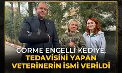 Görme engelli kediye, tedavisini yapan veterinerin ismi verildi