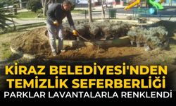 Kiraz Belediyesi'nden Temizlik Seferberliği Parklar Lavantalarla Renklendi