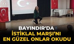 Bayındır'da İstiklal Marşı’nı en güzel onlar okudu