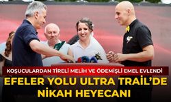 Efeler Yolu Ultra Trail’de nikah heyecanı Koşuculardan Tireli Melih ve Ödemişli Emel evlendi