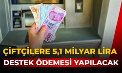 Çiftçilere 5,1 milyar lira destek ödemesi yapılacak
