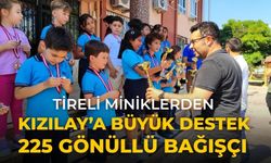 Tireli miniklerden Kızılay’a büyük destek 225 gönüllü bağışçı