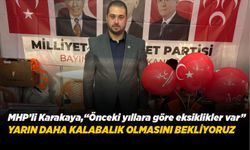 MHP’li Karakaya, "Önceki yıllara göre eksiklikler var"