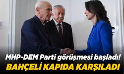 MHP-DEM Parti görüşmesi başladı! Bahçeli kapıda karşıladı