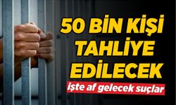 50 bin kişi tahliye edilecek işte af gelecek suçlar